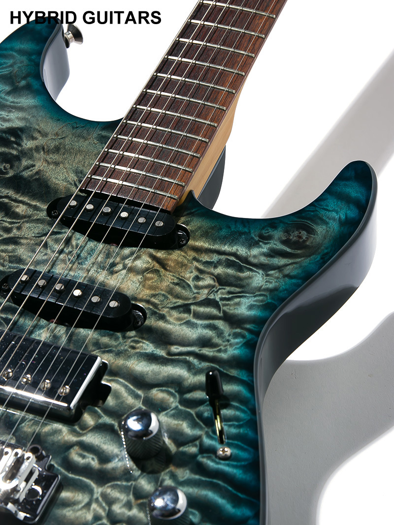 Lipe Guitars Virtuoso Quilt Trans Blue Burst 9