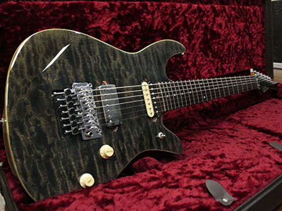 Crews Maniac Sound Ab’s 7st Quilt Trans Black w/ Bare Knuckle Pickups