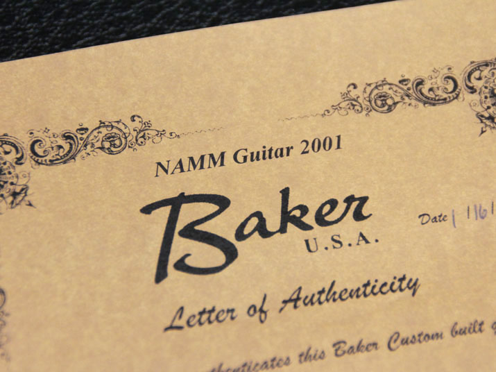 Baker USA BJ Semi-Hollow Flame Top Sunburst 8