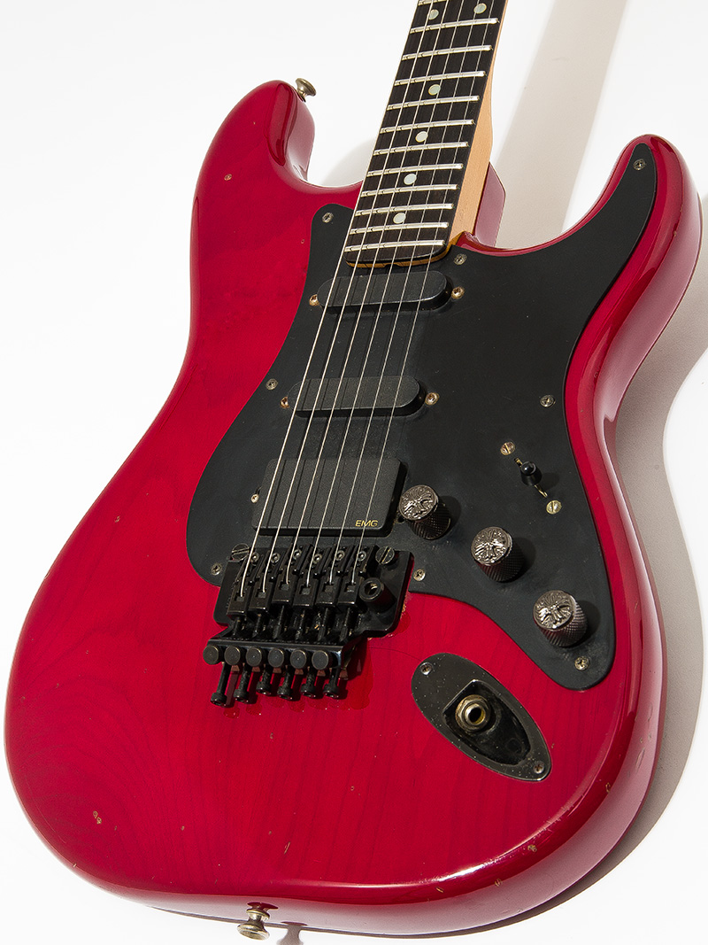 moon Stratcaster Type EMG  Trans Red 3