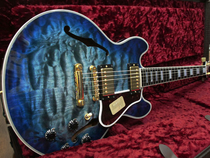 Gibson Custom Shop Limited Custom Collection CS-356 Hand Select Quilt Top/Indigo Blue Burst 1