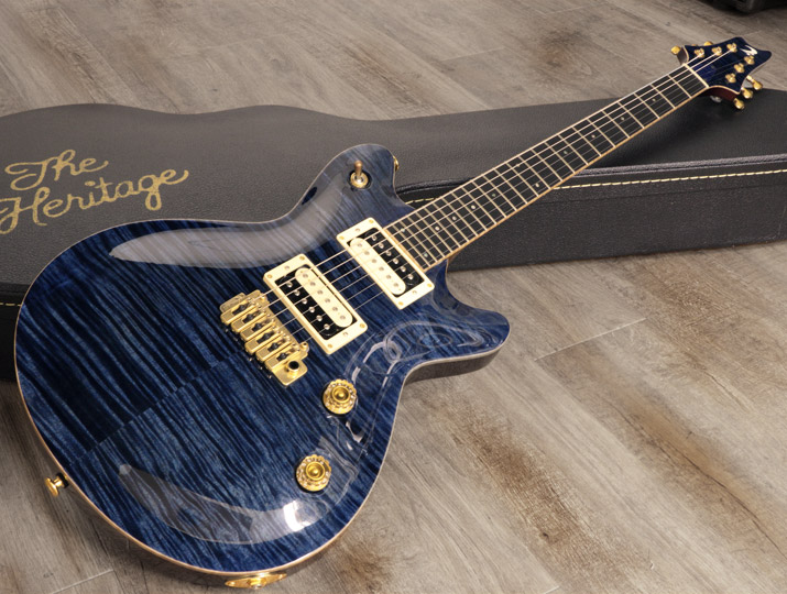 T's Guitars Arc-STD24 VS100N 5A Flame Arctic Blue 1