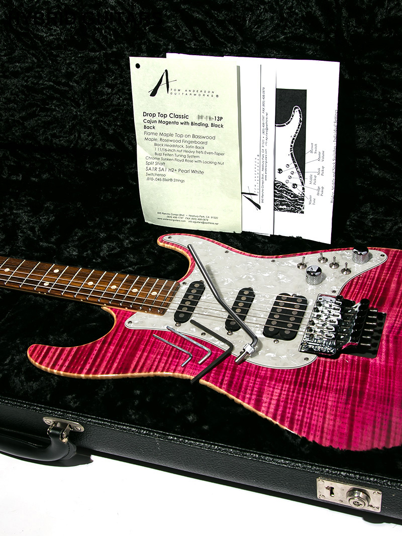 Tom Anderson Drop Top Classic Cajun Magenta with Binding 2013 12