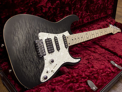 Tom Anderson Guardian Angel Satin Transparent Black Burst with Binding