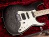Tom Anderson Guardian Angel Satin Transparent Black Burst with Binding ボディー正面 サムネイル
