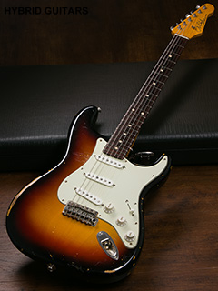 J.W.Black Guitars JWB-S 3 Tone Sunburst Hard Aged  全体裏面 サムネイル