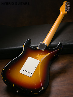 J.W.Black Guitars JWB-S 3 Tone Sunburst Hard Aged  ボディー正面 サムネイル