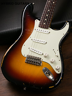 J.W.Black Guitars JWB-S 3 Tone Sunburst Hard Aged  ボディー裏面 サムネイル