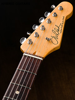 J.W.Black Guitars JWB-S 3 Tone Sunburst Hard Aged  ヘッド裏面 サムネイル