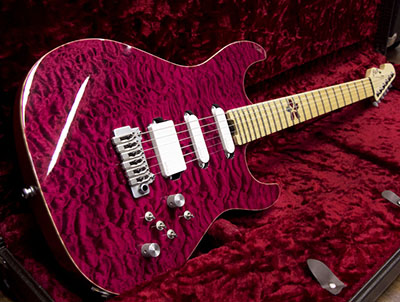 ESP Snapper Custom EMG Quilt Magenta