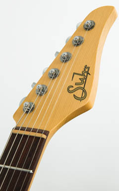 Suhr Classic Trans Blue Denim Slate ヘッド正面 サムネイル