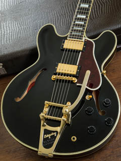 Gibson Custom Shop ES-355 with Bigsby Ebony Fingerboard Ebony Black 2007 ボディー正面 サムネイル