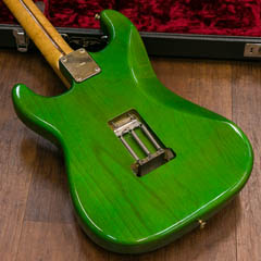 moon Stratocaster Ash BirdsEye Neck HSH Trans Green ボディー裏面 サムネイル