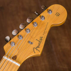 Fender Japan ST57-70TX Black ヘッド正面 サムネイル