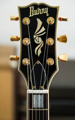 Burny Les Paul Custom Type Trans Red ヘッド正面 サムネイル