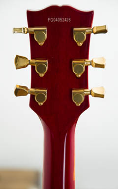 Burny Les Paul Custom Type Trans Red ヘッド裏面 サムネイル