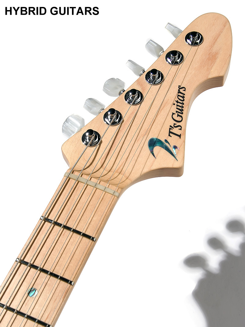 T's Guitars DST-Classic 22 Drop Top Quilt Faded Bora Bora Blue 5