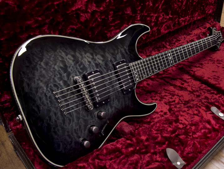 Schecter Hellraiser Hybrid C-1 Trans Black Burst 2017 1