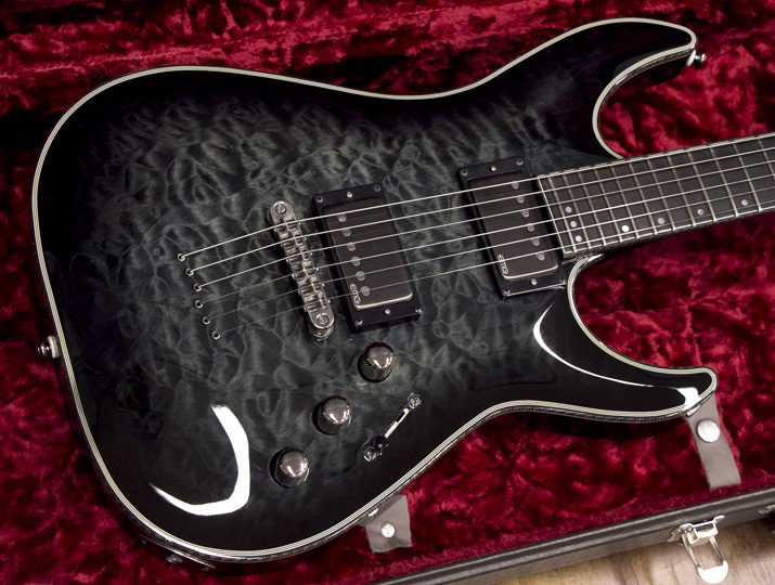 Schecter Hellraiser Hybrid C-1 Trans Black Burst 2017 3