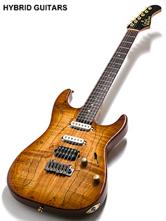 Crews Maniac Sound Stratcaster Type Spalted Flame Maple 全体正面 サムネイル