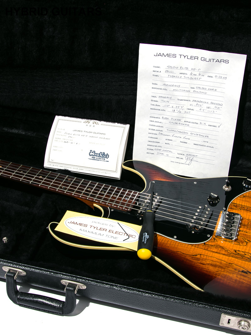 James Tyler Studio Elite HD-P Spalted Flame Maple Tabacco Sunburst 14