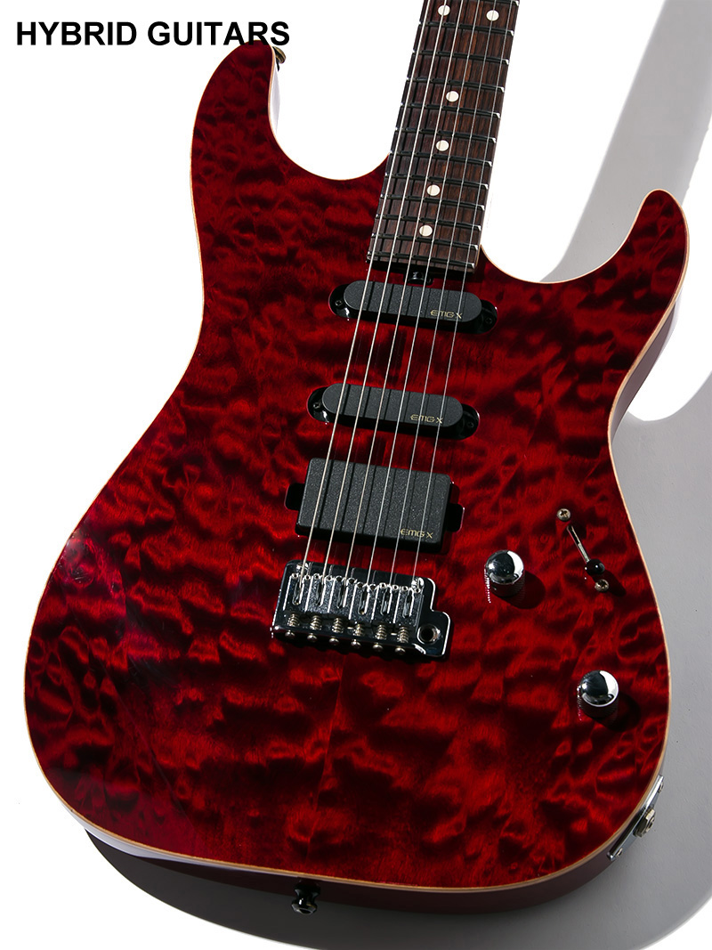 Sadowsky TYO Modern Edge Strat EMG Black Cherry 3