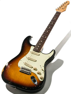J.W.Black Guitars JWB-S 3 Tone Sunburst Midium Aged  全体正面 サムネイル