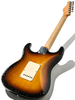 J.W.Black Guitars JWB-S 3 Tone Sunburst Midium Aged  全体裏面 サムネイル