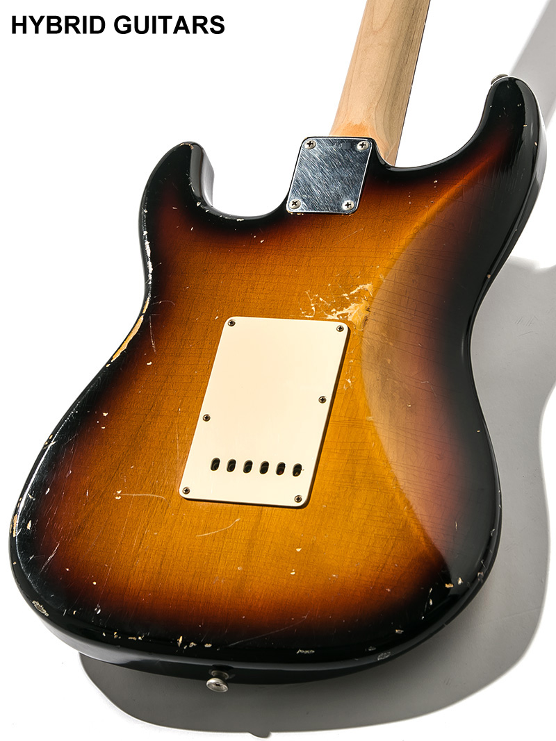 J.W.Black Guitars JWB-S 3 Tone Sunburst Midium Aged  4