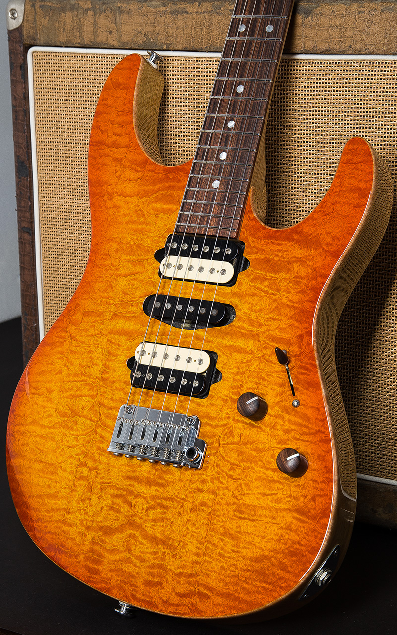 Suhr Modern Korina Quilt Limited Honey Amber Burst 2013 3