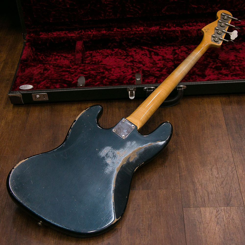 Fender Custom Shop Master Build Dennis Galuszka 1964 Jazz Bass Heavy Relic Dark Lake Placid Blue 2017 2