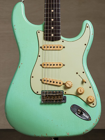 Fender Custom Shop 1960 Stratocaster Relic Matching Head Surf Green 2011