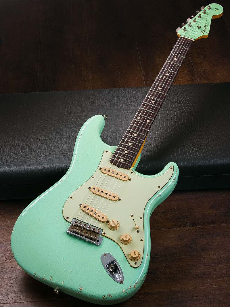 Fender Custom Shop 1960 Stratocaster Relic Matching Head Surf Green 2011 1