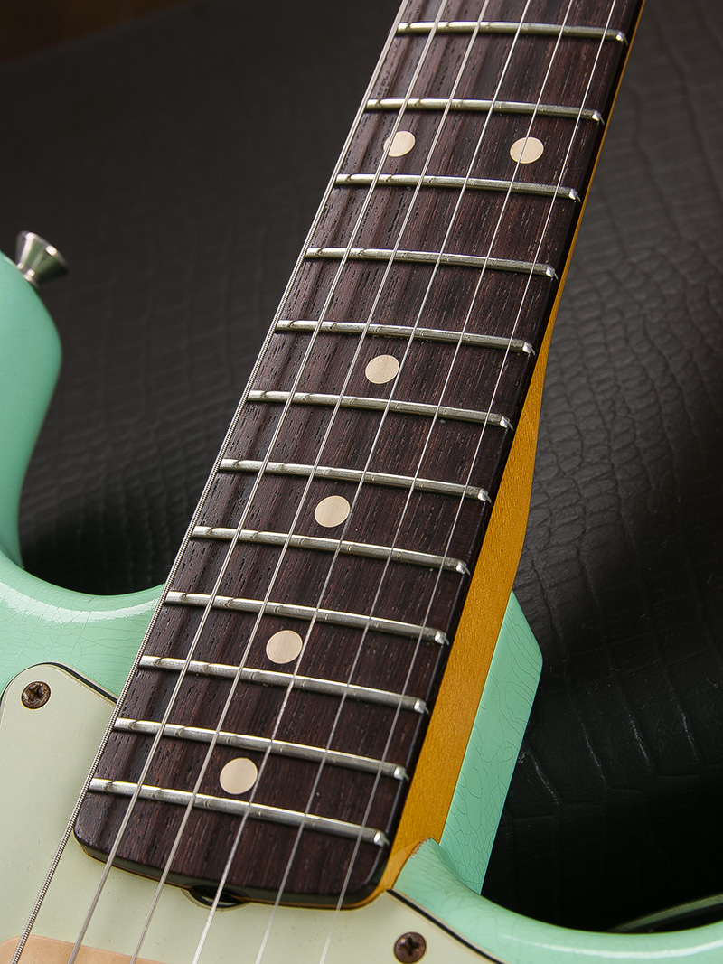 Fender Custom Shop 1960 Stratocaster Relic Matching Head Surf Green 2011 12
