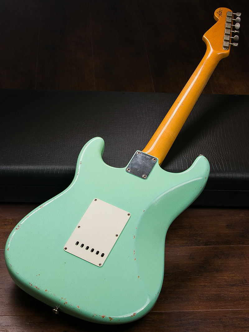 Fender Custom Shop 1960 Stratocaster Relic Matching Head Surf Green 2011 2