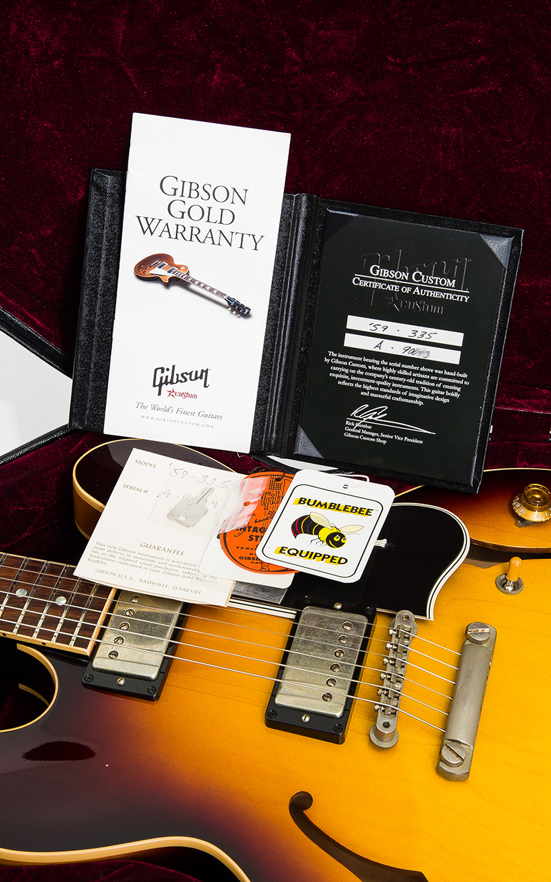 Gibson Custom Shop Historic Collection 1959 ES-335 Dot Vintage Sunburst Nashville Factory 2010 9