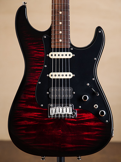 Tom Anderson Drop Top Classic Cajun Red to Black Burst 2012