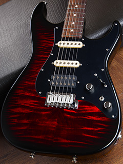 Tom Anderson Drop Top Classic Cajun Red to Black Burst 2012 ボディー正面 サムネイル