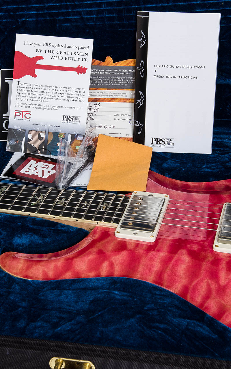 Paul Reed Smith(PRS)  McCarty 58 Artist Package Quilt Bonnie Pink 2012 11