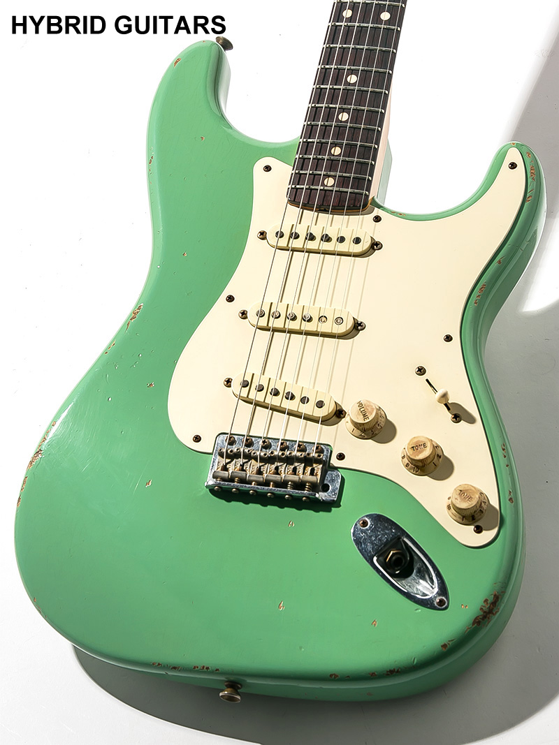 Fender Custom Shop MBS 1959 Stratocaster Heavy Relic Surf Green Dark Rosewood 
 Master Built by Jason Smith 2009 3