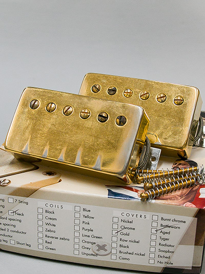 Bare Knuckle Pickups Nailbomb Aged Gold Set 