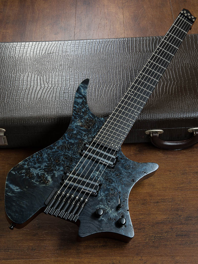 Strandberg J Series Custom 2016 Collection Boden J7 Poplar Burl Blue  1