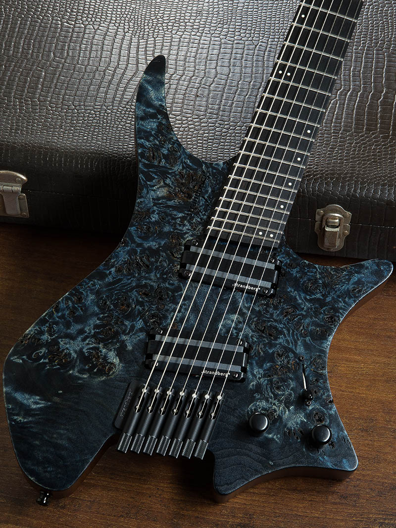 Strandberg J Series Custom 2016 Collection Boden J7 Poplar Burl Blue  3