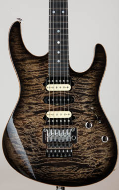 Suhr Modern Trans Charcoal Burst 2014 ボディー正面 サムネイル