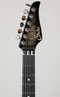Suhr Modern Trans Charcoal Burst 2014 ヘッド正面 サムネイル