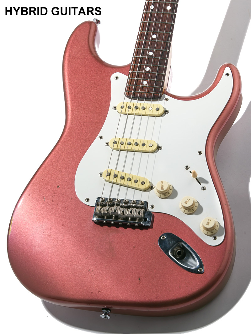 No Brand Stratocaster Type Burgundy Mist Aged 3