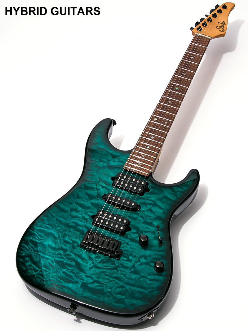 Suhr Customer Top Wood Selection Standard Trans Teal Burst 2015