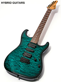 Suhr Customer Top Wood Selection Standard Trans Teal Burst 2015 全体正面 サムネイル