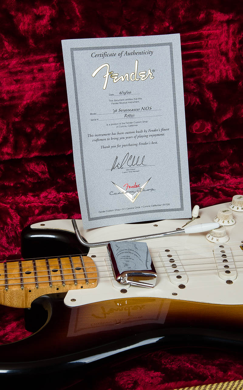 Fender Custom Shop 1956 Stratocaster NOS 2 Tone Burst Bird's Eye Maple Neck 2000 7