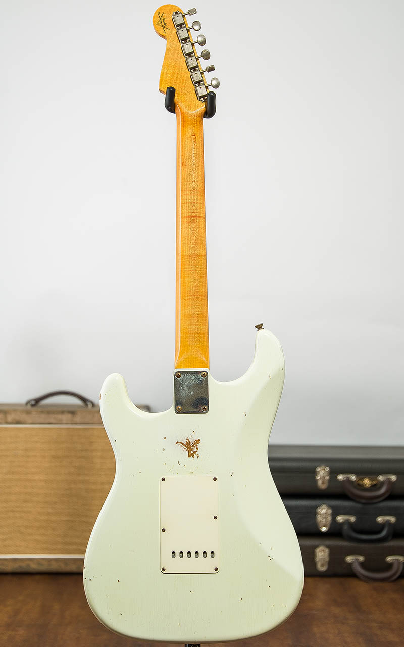 Fender Custom Shop 1961 Stratocaster Relic Quartersawn Flame Maple Olympic White 2013 2